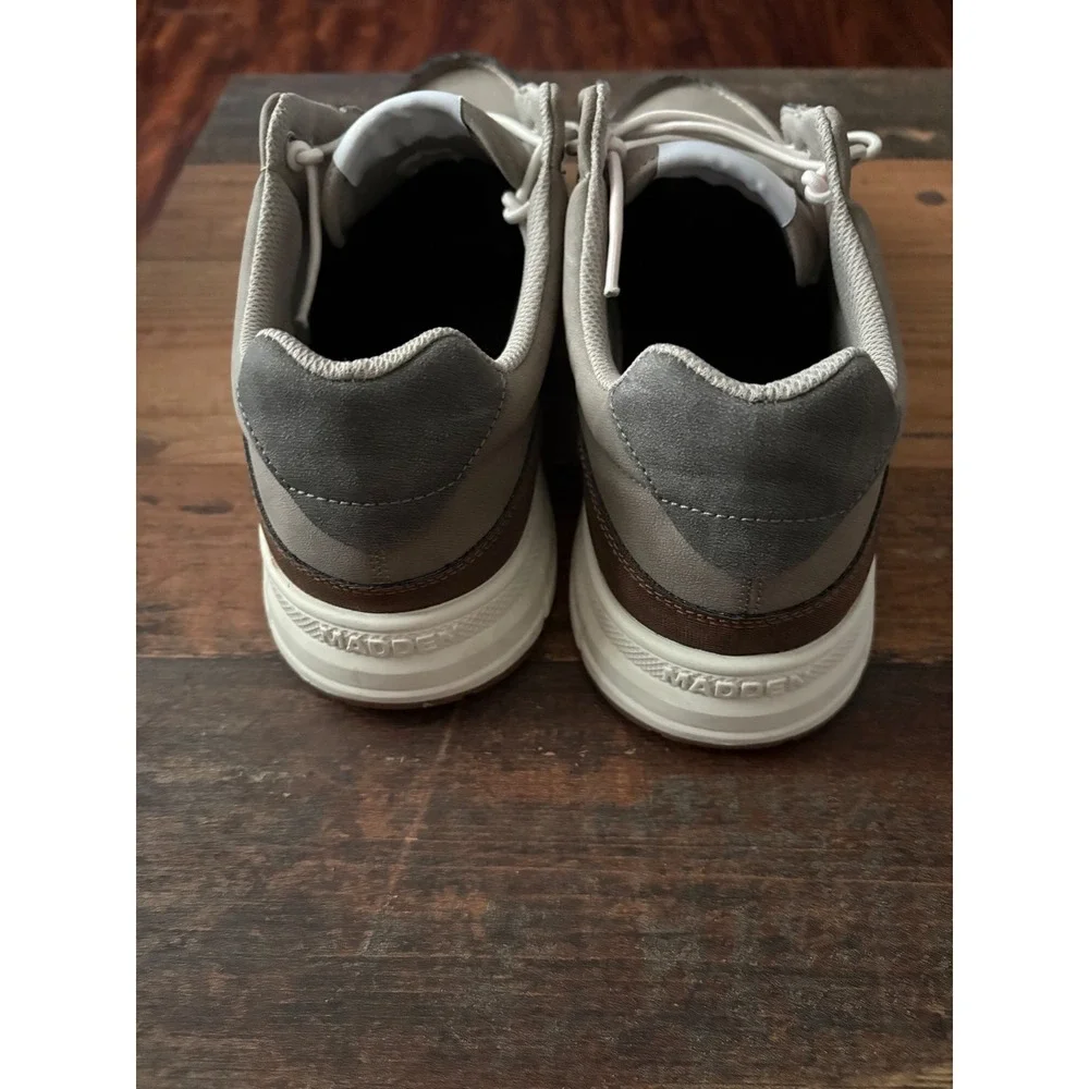 Madden by Steve Madden Mens Grey Brown Boat Shoe Sneaker Ortholite Size‎ 12